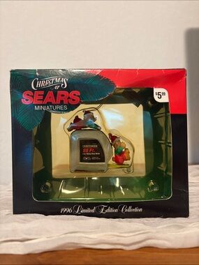 Vintage Sears Craftsman Tape Measure Holiday Ornament